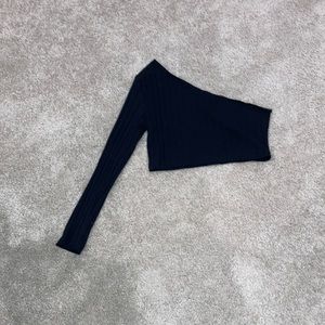 Cropped One Shoulder Shirt (NEVER WORN)